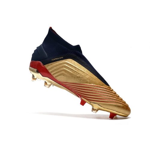 Zapatos adidas Predator 19+ FG - Oro Plata Rojo_9.jpg